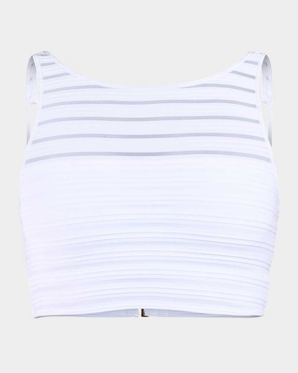 Fluid Lines High-Neck Midline Bikini Top